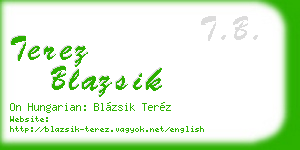 terez blazsik business card
