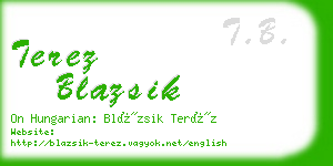 terez blazsik business card